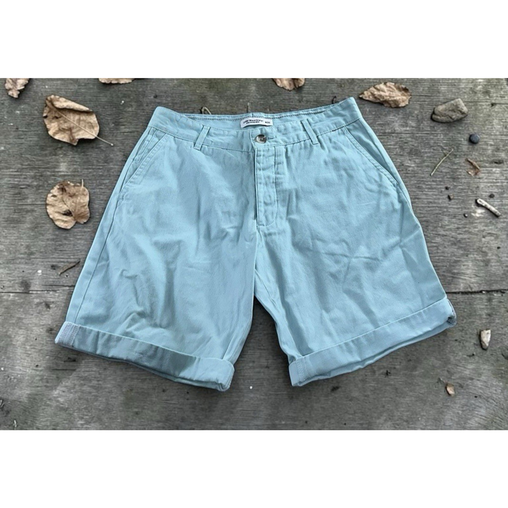 Men's Cedar Wood State Light Blue Chino Short Sz 30 Cuffed 8" Inseam Casual